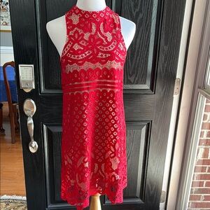 francesca's red lace dress